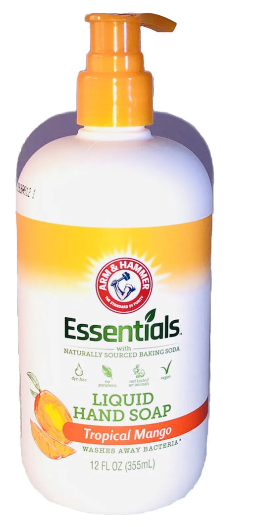 (PACK OF 2) Arm & Hammer Essentials Hand Soap-Tropical Mango With Naturally Sourced Backing Soda 12 oz