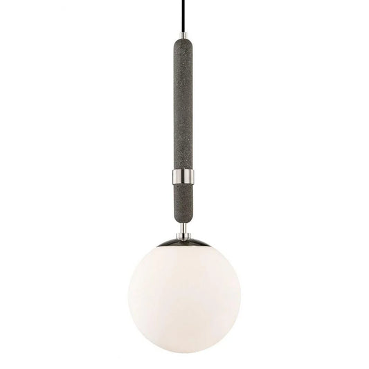 -1-Light Large Pendant in Style-9.5 inches Wide By 26.75 inches High-Polished Nickel Finish Bailey Street Home 735-Bel-3321950