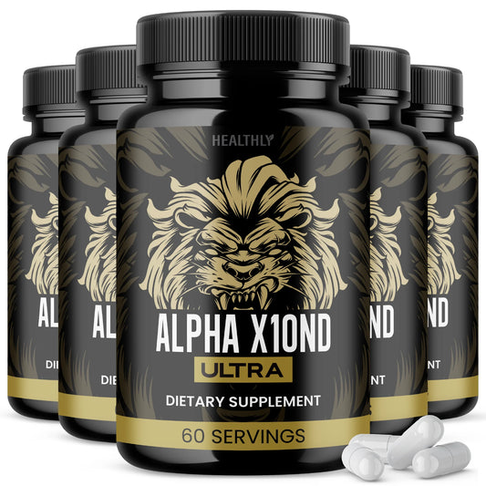 (5 Pack) Alpha x10nd Ultra Supplement Powder Pills Alpha X 10 ND Ultra Advanced Formula Package (300 Capsules)